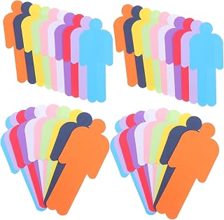 Veemoon 150 Hojas De Papel Con Forma De Persona Para Manualidades Papel Artístico DIY - Hojas De Colores De Doble Cara Para Ideales Para Dibujar En La Escuela Y Clases De Arte