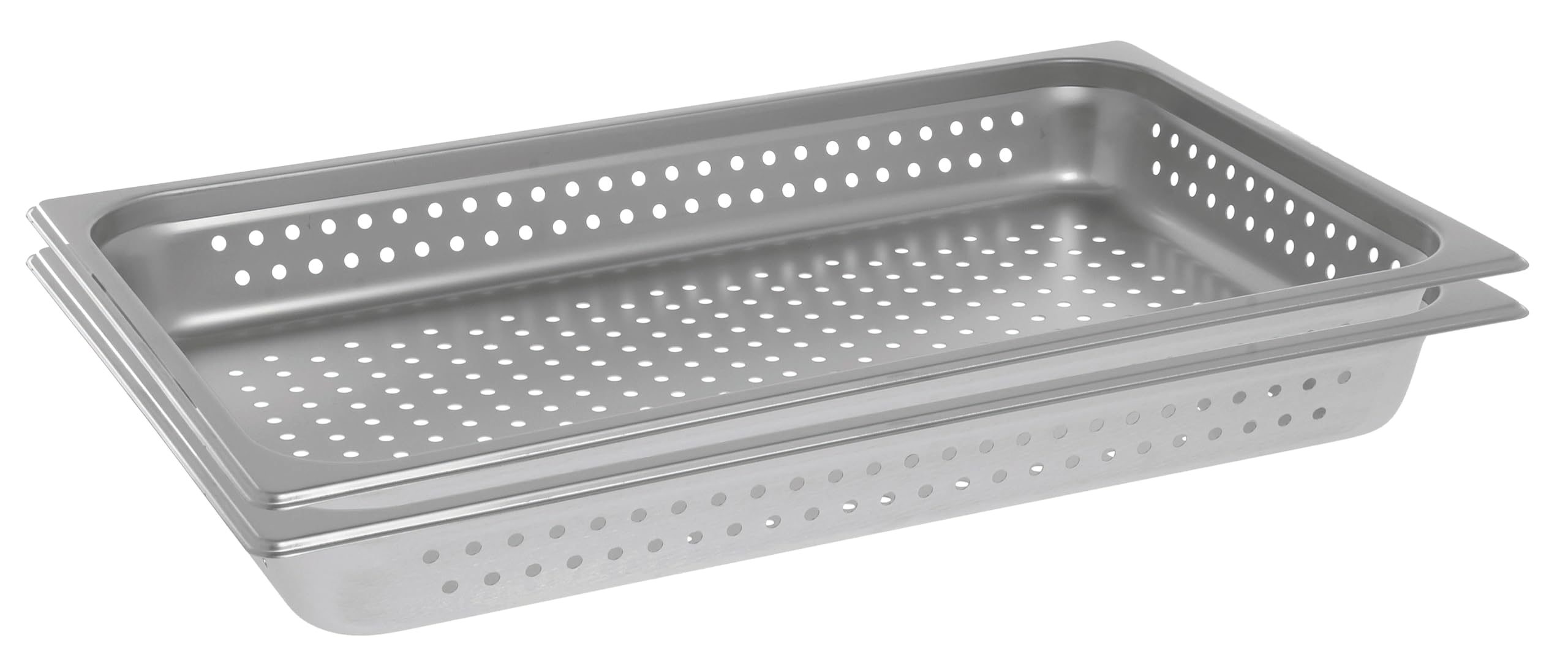 Full Size Perforated Stainless Steel Steam Table Pan by HUBERT – Stainless Steel, Pack of 2, Model 164856