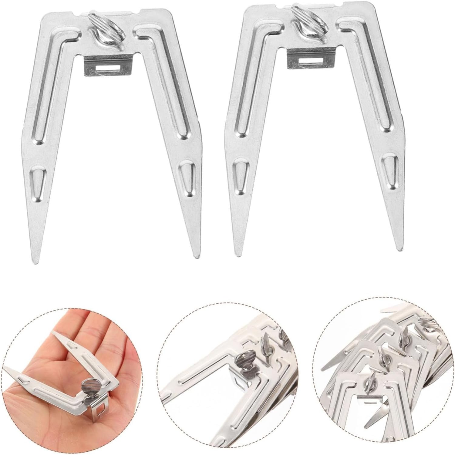 6 Set In Acciaio Inox Friggitrice Ad Aria Forchetta Pollo Arrosto Forchetta Pesce Carne Grigliata Forchetta Agnello Tacchino Forchette Per Griglia Girarrosto Girarrosto Bbq Cucina (argento)