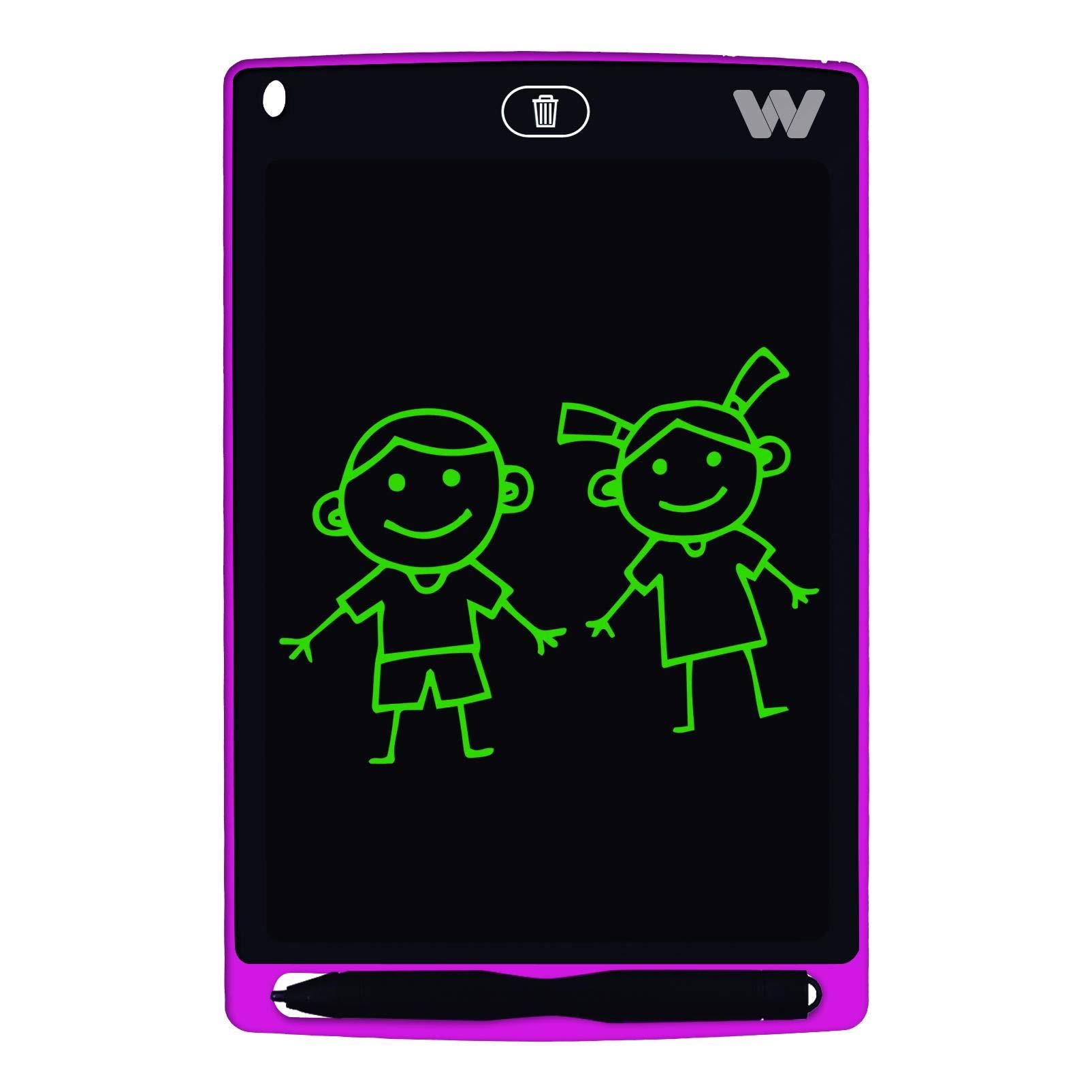 Woxter Smart Pad 90 Pink - Pizarra electrónica, Tableta de escritura de 9", Tonalidad Verde, Sensor de presión (10-200g), pila CR2016, Imanes para Nevera, color rosa — view 4