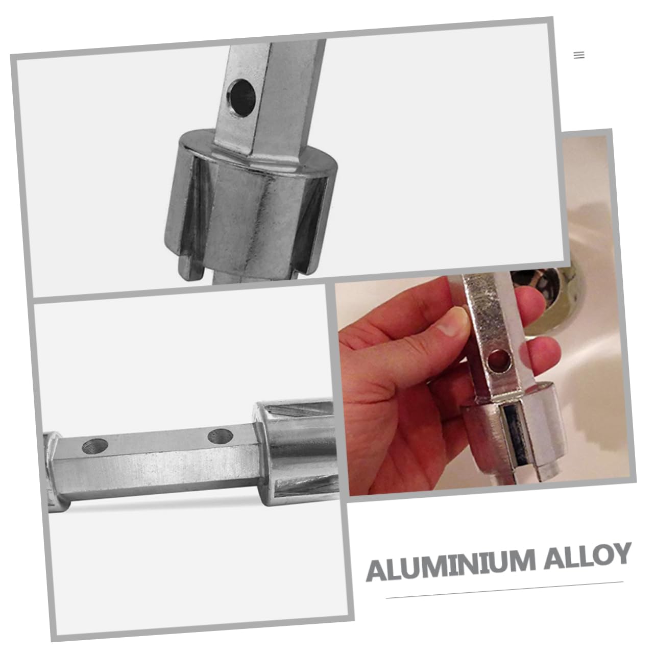 Uonlytech Llave de Trinquete para Desagüe de Bañera 2 Piezas Plata