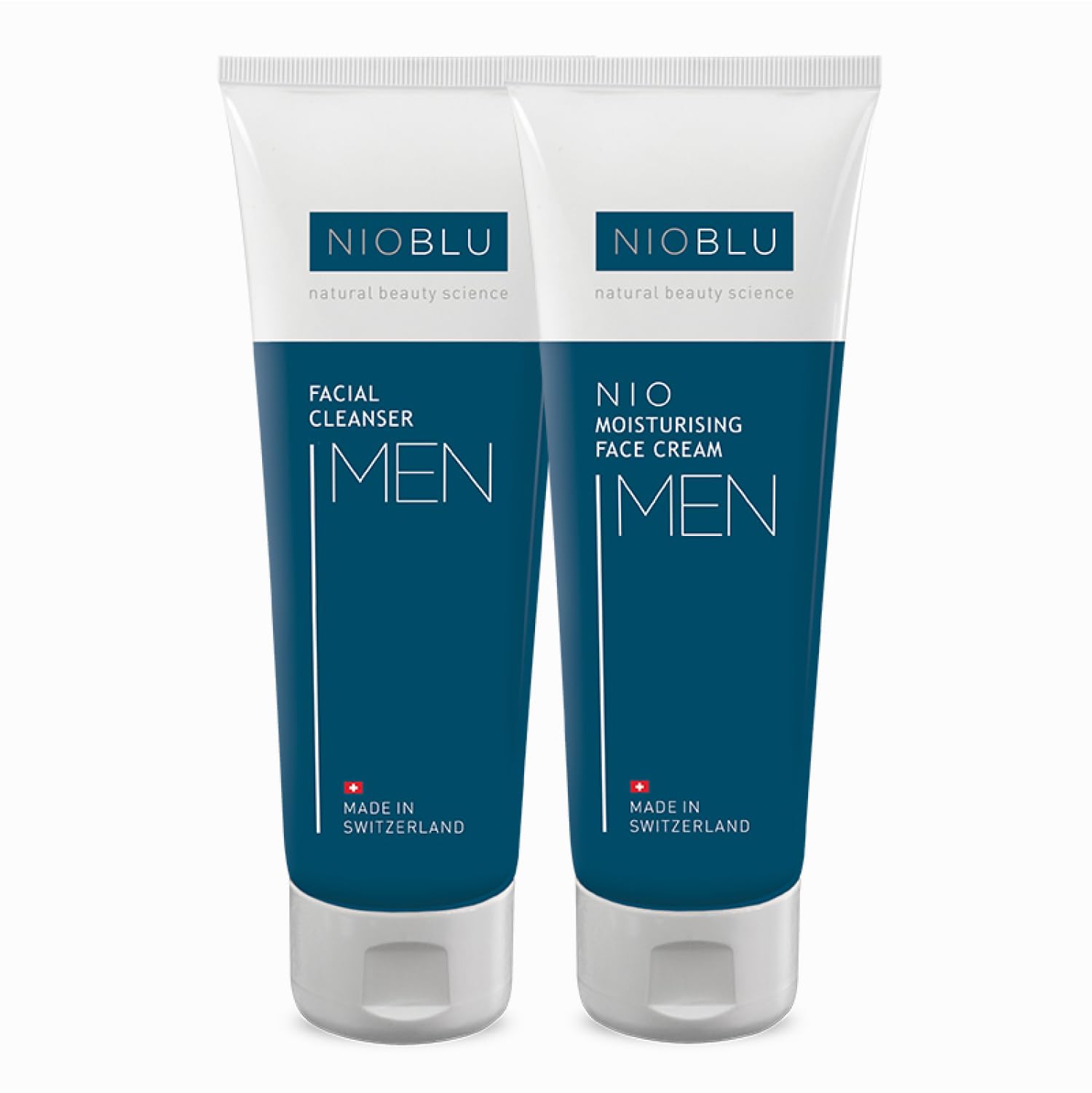 Men‘s Set – Gesichtsreiniger + Feuchtigkeitscreme – Komplette Routine für die Hautpflege von Männern – 2 x 100 ml