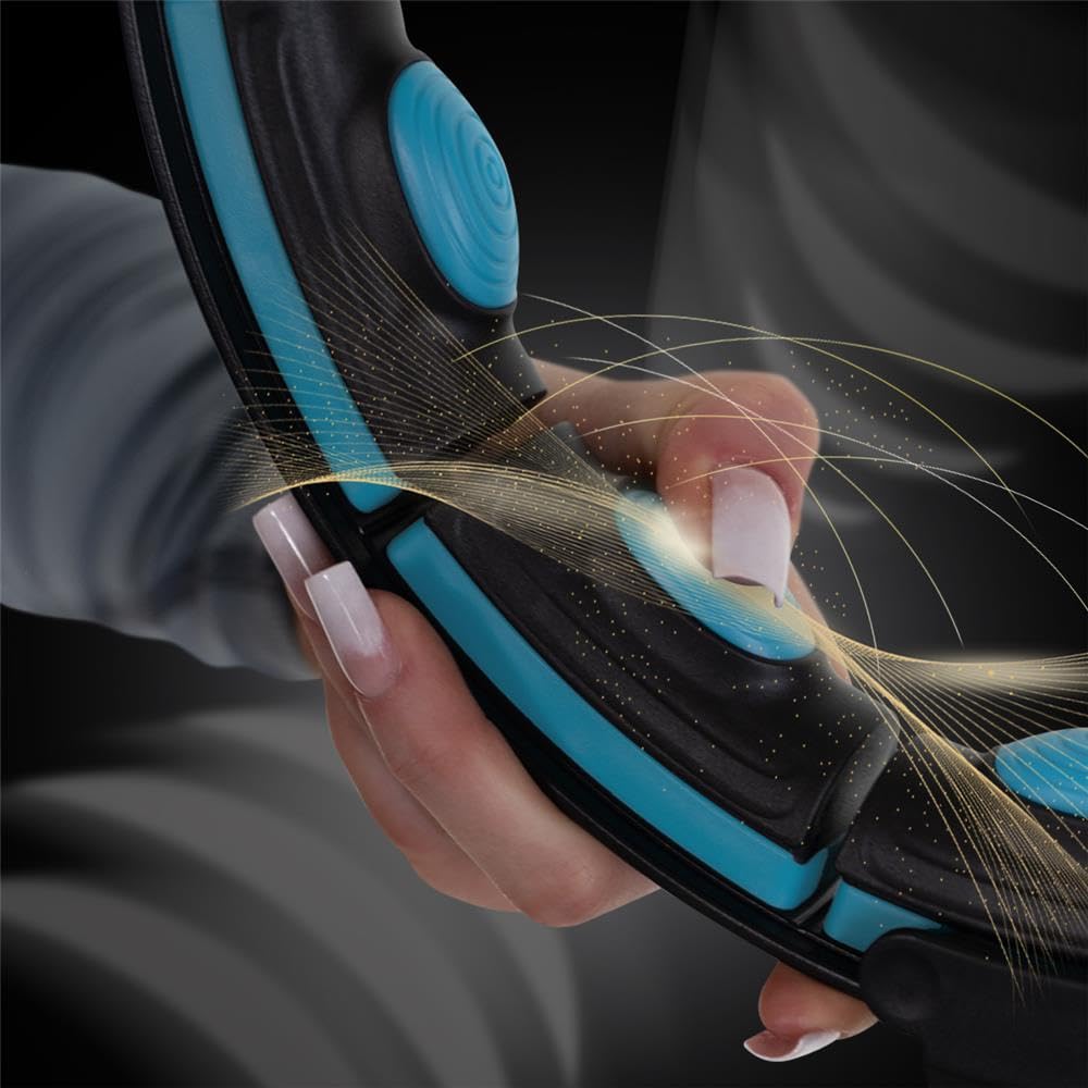HMS HHM17 Smart Hula Hoop mit Gewicht & Digitalem Zähler – Verstellbarer Fitness Reifen 71–106 cm Taille, Magnetische Massagepunkte, USB-C Display, Schwerkraftball, Home Workout