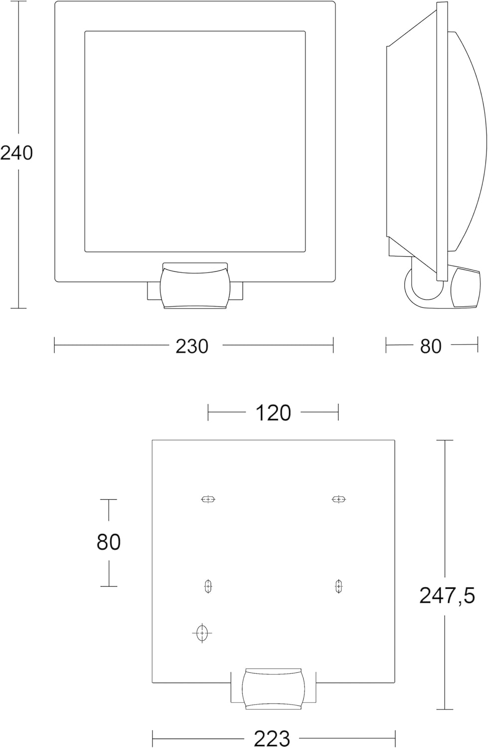 Steinel L 20 S 566814 Designer Outdoor Light/Motion Sensor with Sensor Technology/Impact-Resistant IK07 / Energy Efficient / 60 W / IP44 / White [Energy Class A++]