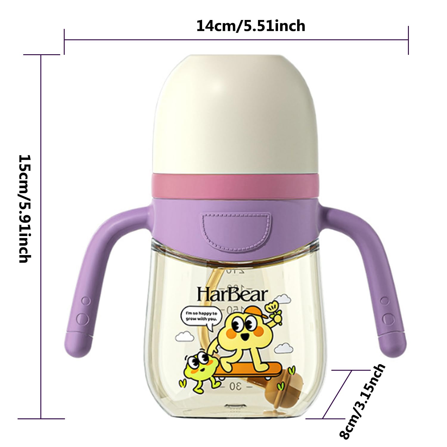 Qshare Baby Sippy Cup for 6 Months+,260ml Baby Straw Cups with Handles - Image 2