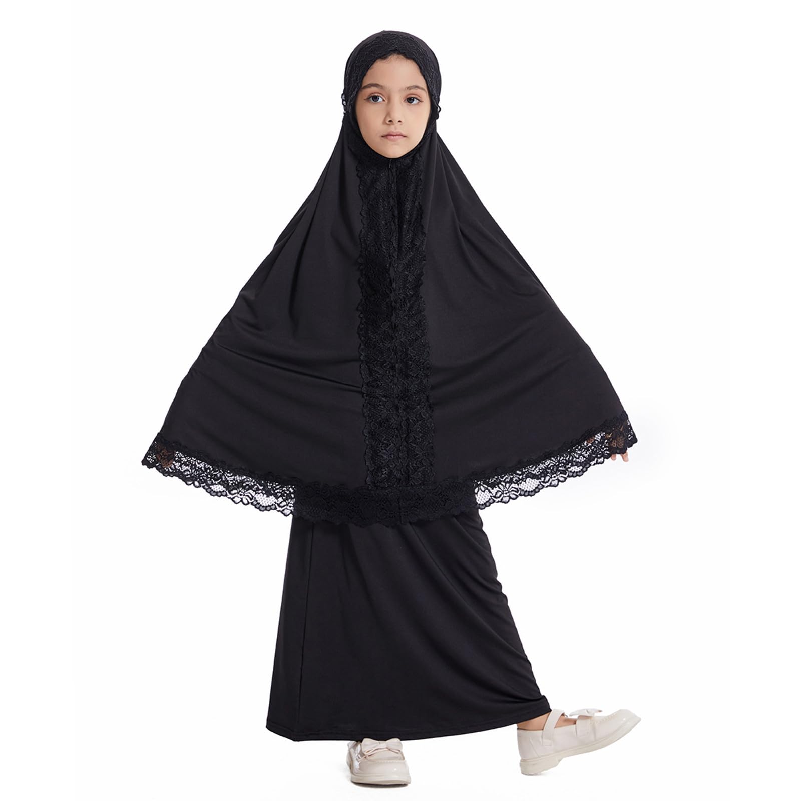 Conjunto de oración para niños para niñas Conjunto de dos piezas Falda y bufanda Oración
