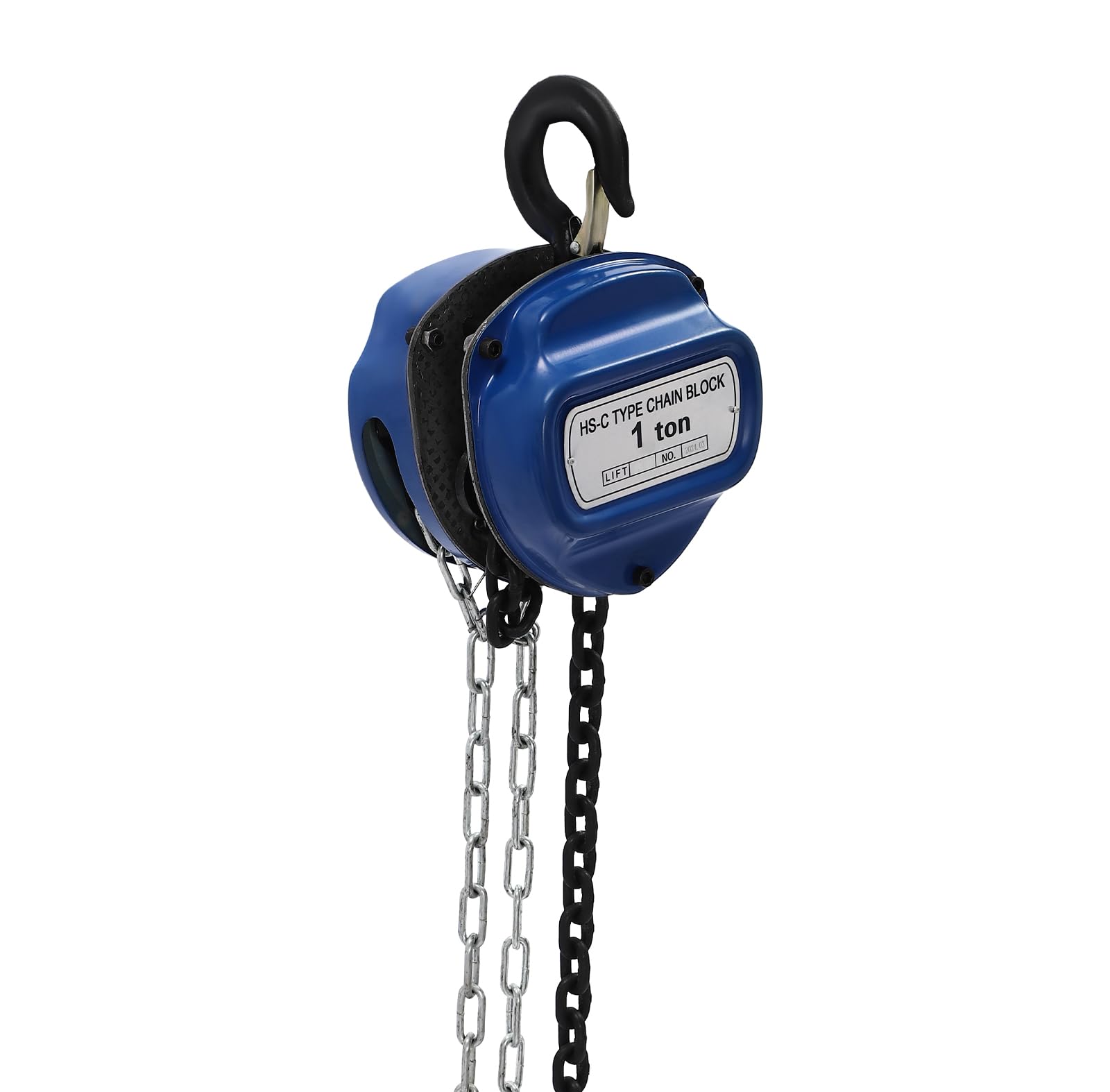 Chain Hoist 2204lbs/1ton Chain Block Hoist Manual Chain Hoist 4m/13.12ft Block Chain Hand Chain Lifting Hoist with Hooks Chain Pulley Tackle Hoist Winch Lifting Pulling Equipment, Blue
