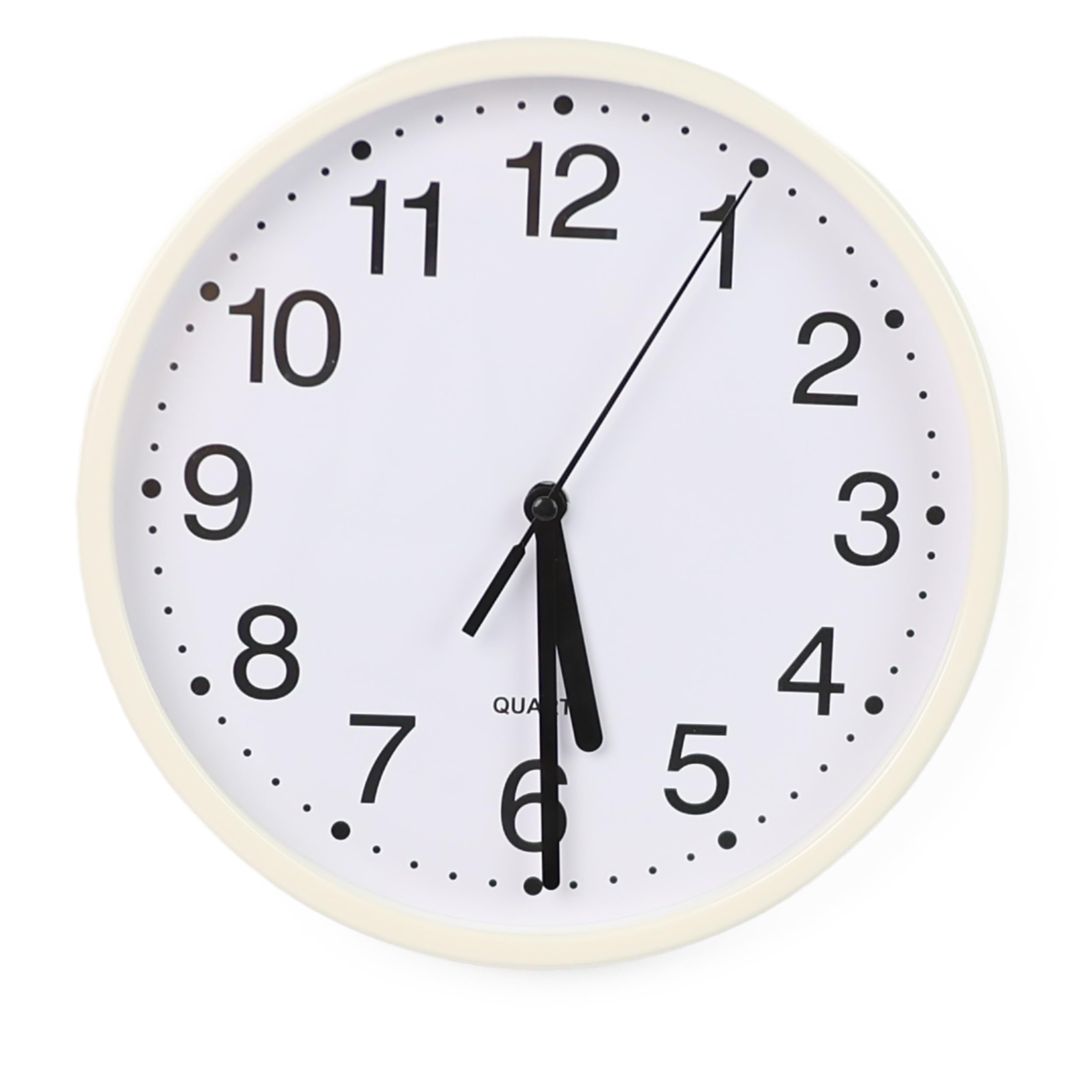 Divchi White Wall Clock Silent & Non-Ticking Modern Battery Operated Digital Quiet Sweep Office Home School Kitchen Decor Clocks (White)