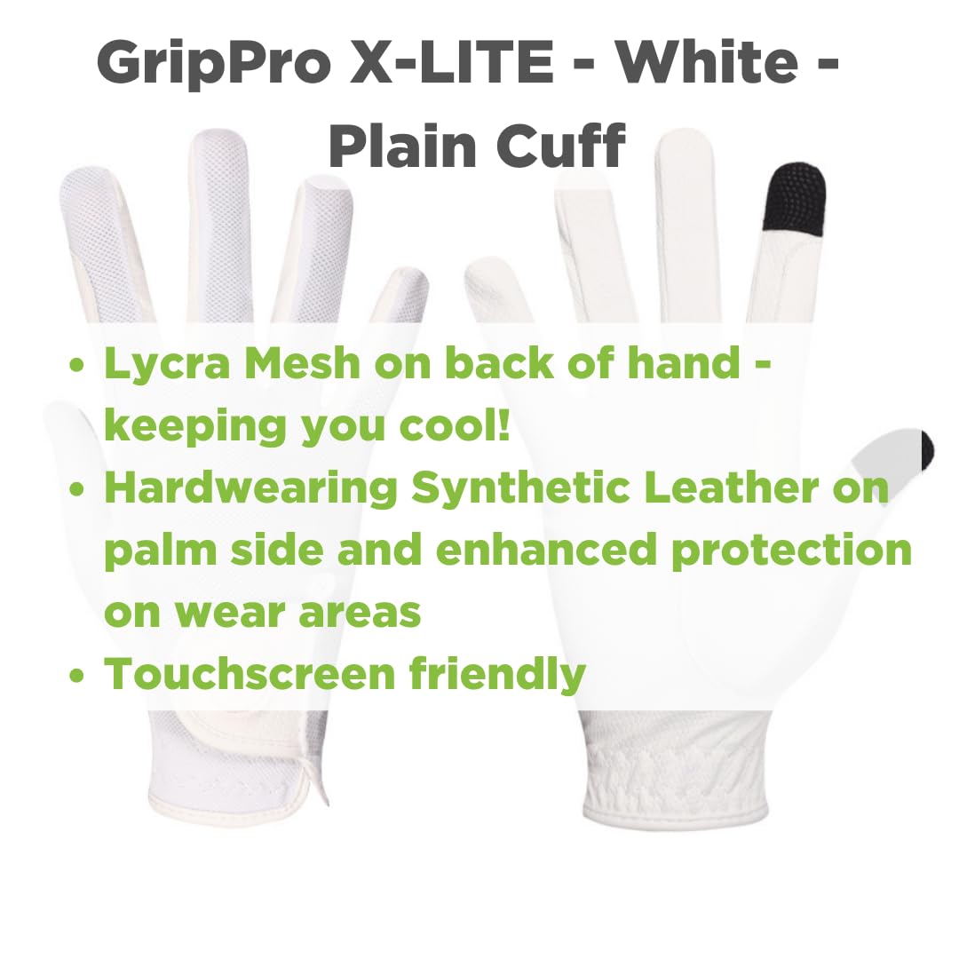 eGlove - eQUEST GripPro X-LITE Reithandschuhe - Leichtes, atmungsaktives, griffiges, rutschfestes Material - Komfort-Netzrücken - Touchscreen-Handschuhe