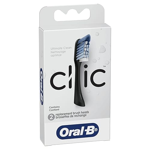 Miniatura 12 de Oral-B Clic Cabezales de cepillo de dientes de repuesto, color negro, 2 unidades