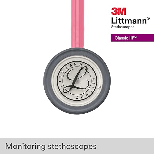 Vista 27 de 3M Littmann Classic III - Estetoscopio de monitoreo 5622, 2 veces más volumen*, menos peso**, campana de acero inoxidable, 27 pulgadas, tubo azul