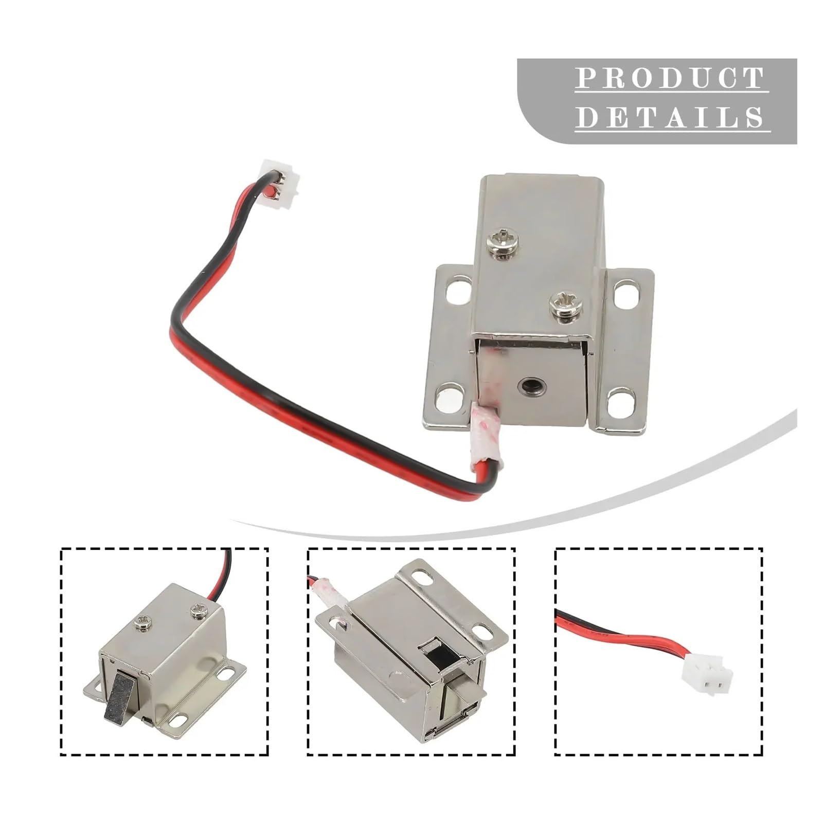 Zamek elektromagnetyczny drzwi, 5 Szt. Kompaktowa Konstrukcja Zamek Elektromagnetyczny DC6V 24V Elektroniczny Elektryczny Bezpieczny I Niezawodny Inteligentna Integracja(DC6V)
