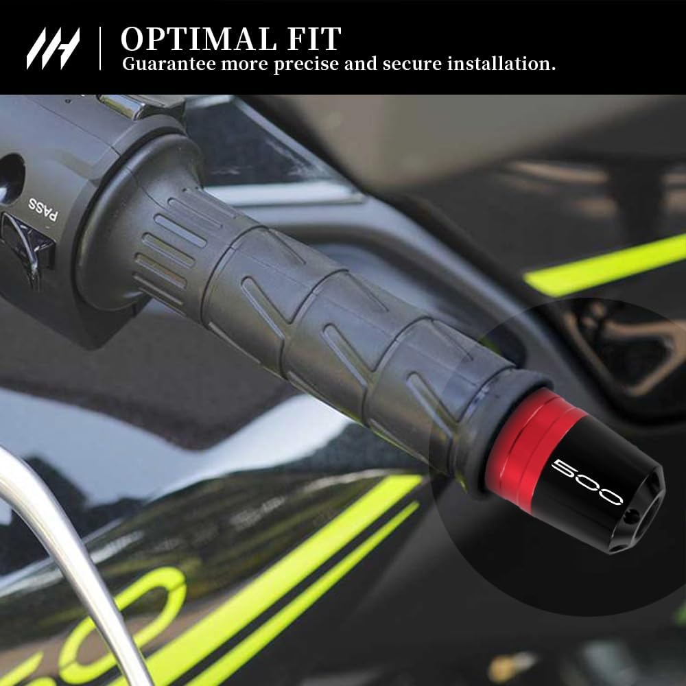 Motorcycle Bar End Sliders For Z500 2024-2025 Handlebar End Crash Protectors CNC Aluminum Handlebar Weights z500 Accessories (Red)