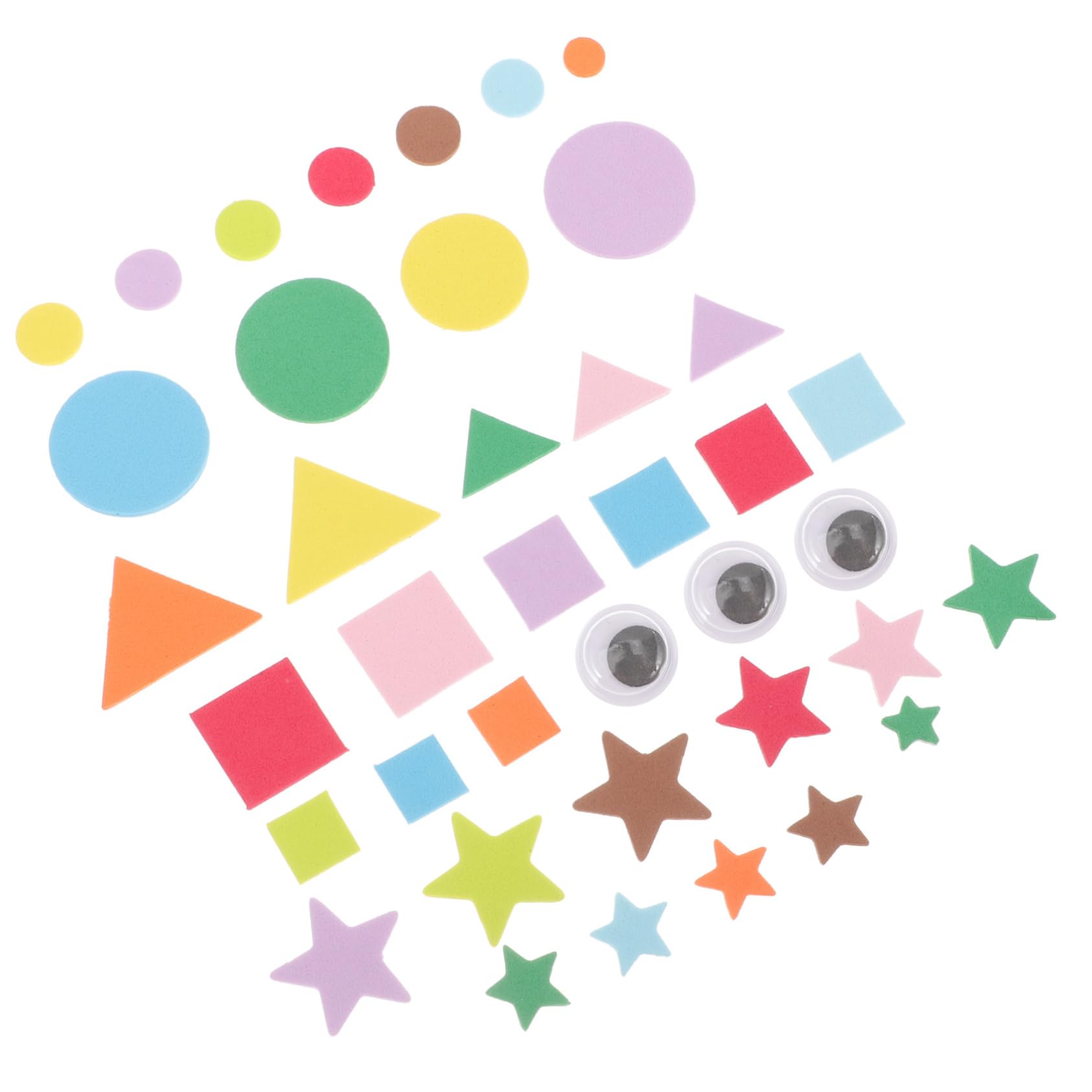 SOIMISS 4 Juegos Pegatinas de Espuma Geométricas Autoadhesivas Manualidades Infantiles de Creativo Decoración de Habitaciones y Actividades DIY