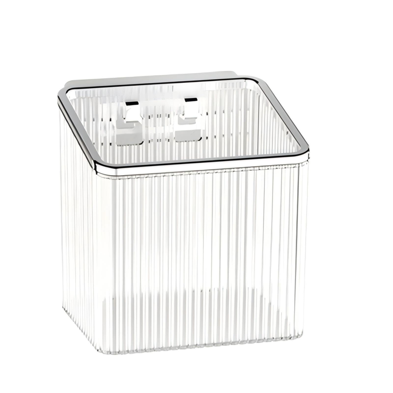 Estantes flotantes | Organizador flotante que ahorra espacio para cocina, baño y oficina | Estantes de almacenamiento de plástico para maquillaje y decoración del hogar (transparente y