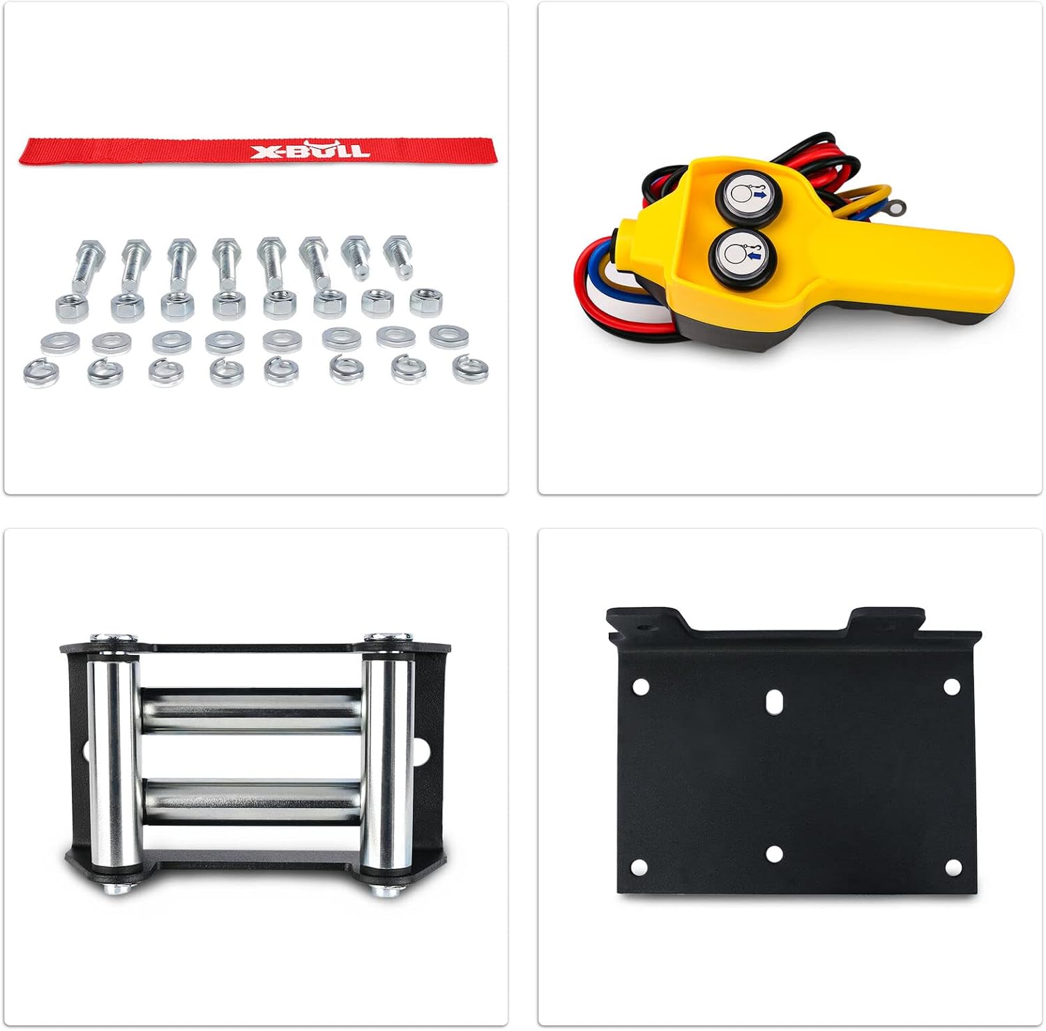 XPV AUTO 2500lbs Electric Winch 12V Waterproof Steel Cable with Wired Remote Control & Mounting Plate ATV UTV Towing Trailer Winch Off-Road : Automotive