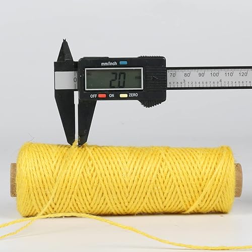 Miniatura 32 de SMART&CASUAL Cuerda de yute natural de 3600 pies de cáñamo fino para manualidades, jardín, envoltura de regalos, Navidad, hecha a mano, decoración