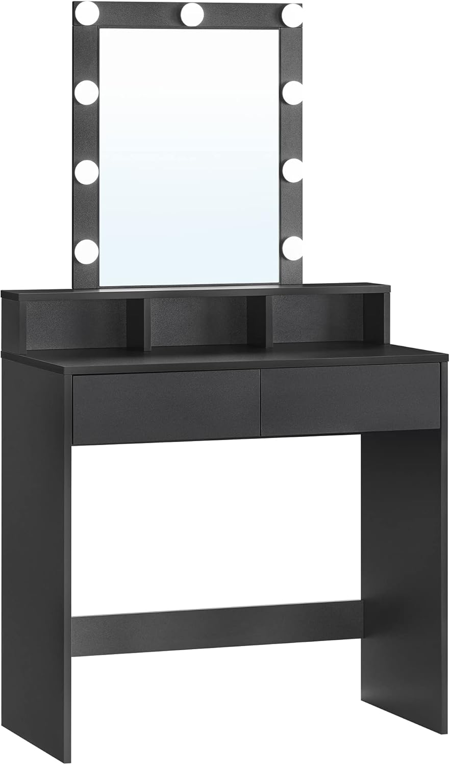 VASAGLE Dressing Table, LED Lights with Adjustable Brightness, Vanity