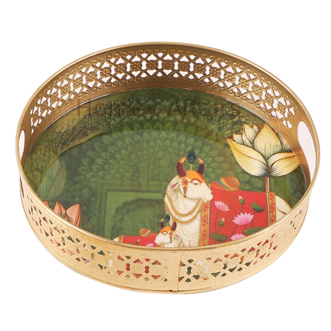 See full amazon price history chart for Homey Affairs Pichwai Tray for Return Gifts | 8" & 10" Round Metal Tray Home Decor Items | Traditional Tray for Diwali | Elegant Gift Trays for Wedding (Green, Single 8 inch Tray) Homey Affairs Pichwai Tray for Return Gifts | 8" & 10" Round Metal Tray Home Decor Items | Traditional Tray for Diwali | Elegant Gift Trays for Wedding (Green, Single 8 inch Tray) (B0DH2CX3BW) Amazon Price History, Amazon Price Tracker