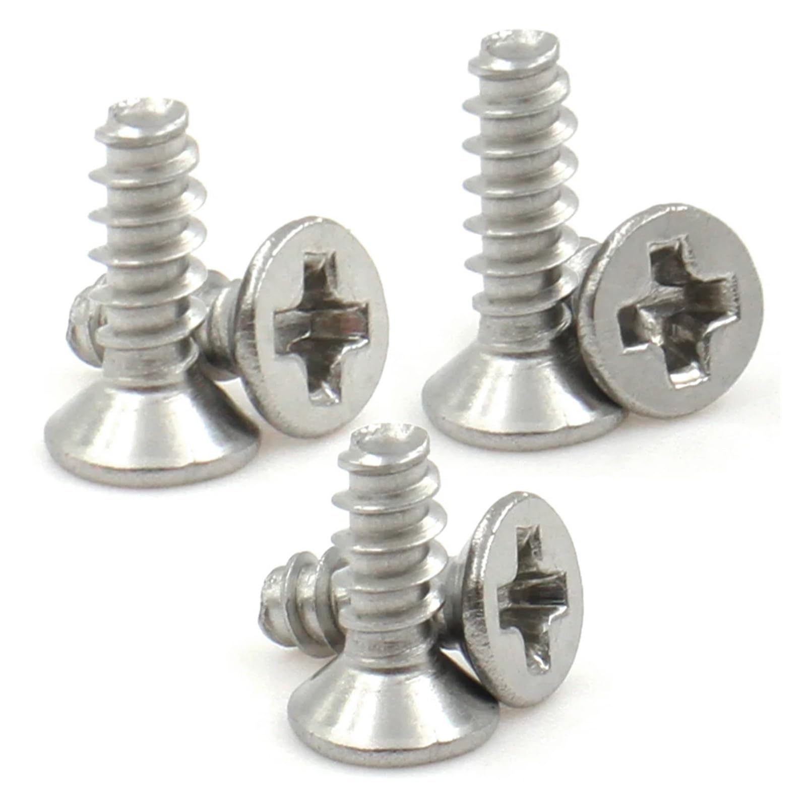 100/200 pz M1 M1.2 M1.4 M1.7 M2 M2.5 304 In Acciaio Inox Croce Incasso A Testa Piatta Viti Autofilettanti(6mm,M1.2 (200pcs))