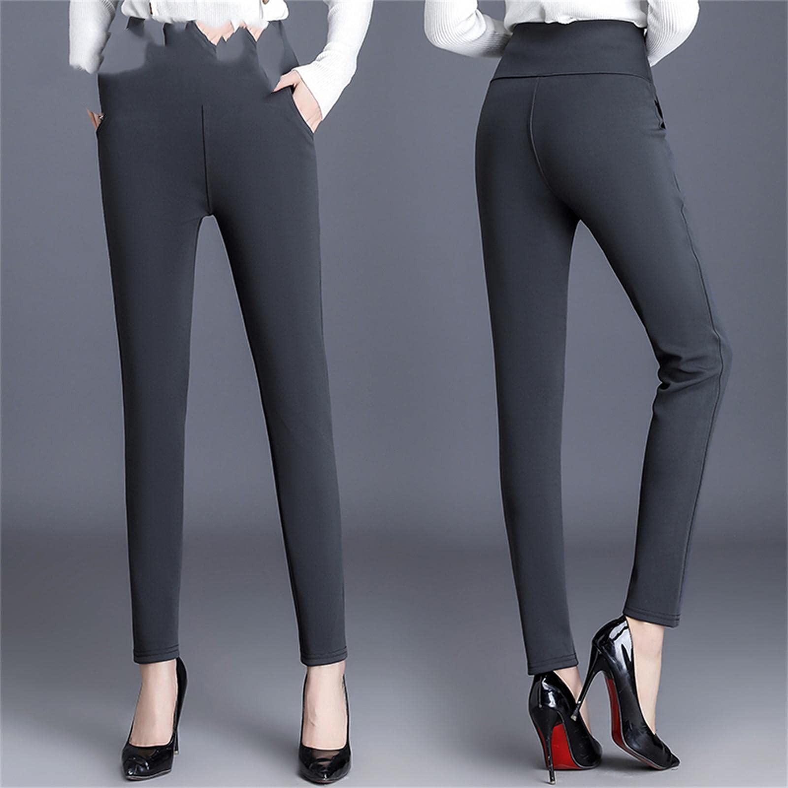 UKKO Leggings Polaire Femme Pantalon d'hiver pour Femmes Plus Taille Cachemire Épaissir Les Pantalons en Molleton