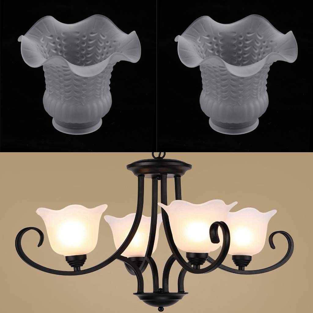 SECRET DESIRE 2pcs E27 Glass Ceiling Fan Light Chandelier Wall Sconce Light Shades-image-34