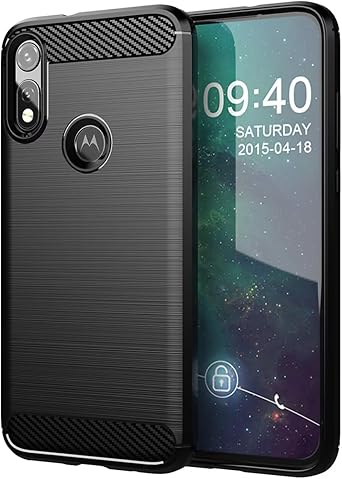Case for Moto E 2020 Case, Motorola E 2020 XT2052DL Case, Ultra Slim Phone Cover with Shock-Absorption TPU Rubber Protective Cases for Motorola Moto E 2020 Black