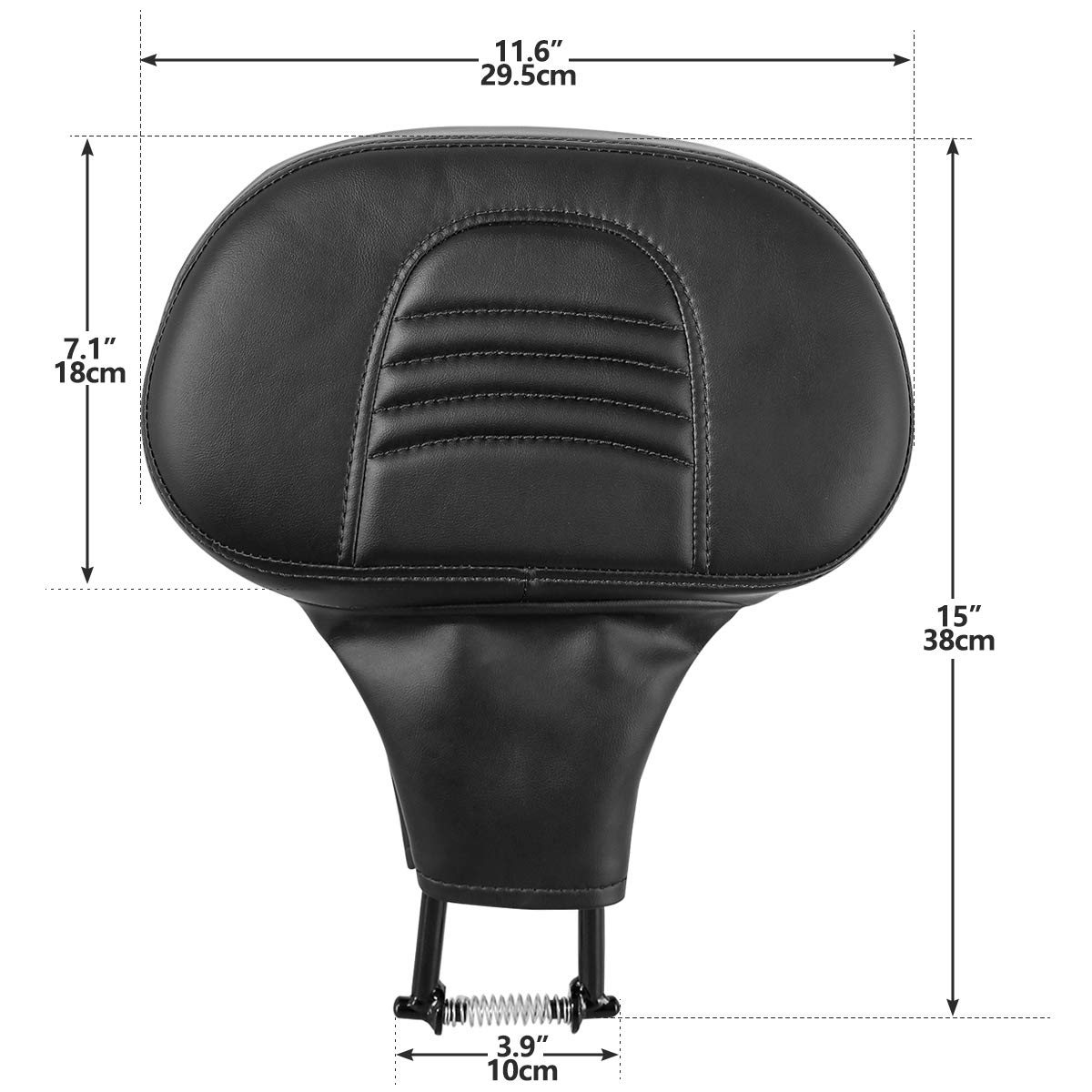Harley Rider Pad Snapklik.com : Detachable Rider Backrest Pad Fit For Harley Touring ...
