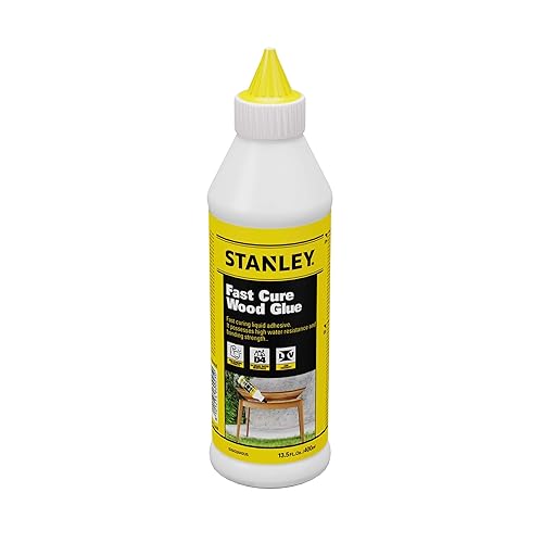 STANLEY D4 - Pegamento para madera de curado rápido, alta resistencia, secado rápido, perfecto para carpintería, muebles y más  Adhesivo resistente