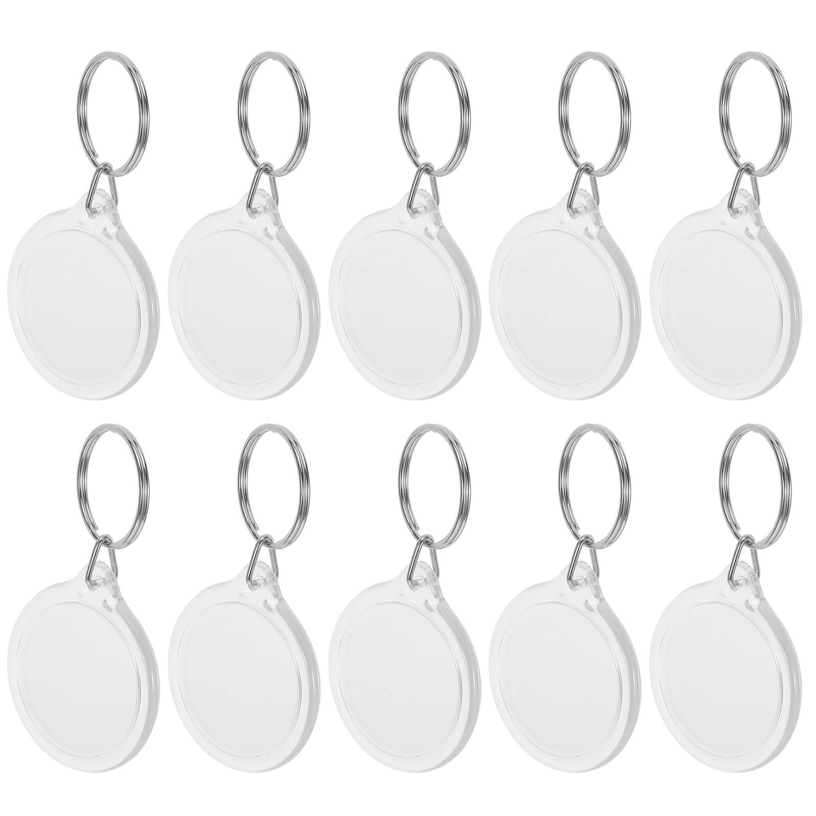 Porte-clés photo en acrylique transparent VICASKY 100pcs pour loisirs créatifs