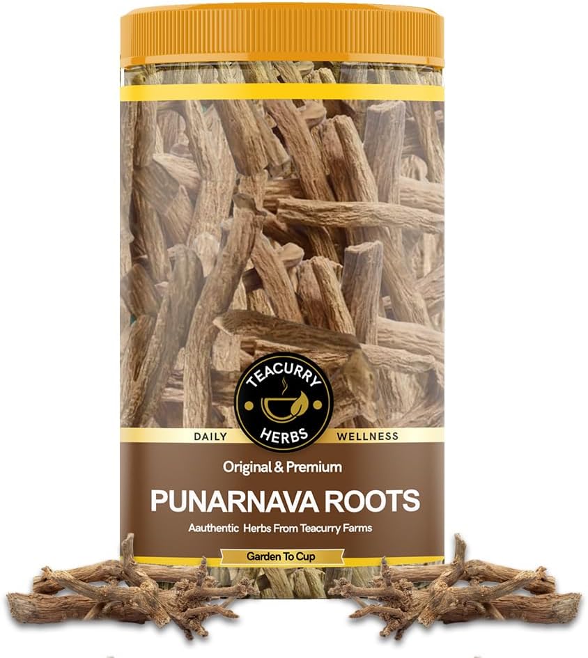 Teacurry Punarnava Roots (70 Gram) - Help with Improve Digestion, Urinary, Kidney Wellness - Sathi Jadi Booti
