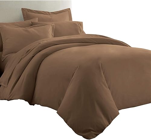 Royal Tradition Juego de cama de viscosa de bambú sólido de 7 piezas, tamaño Queen, funda de edredón y fundas de almohada con sábanas, color gris