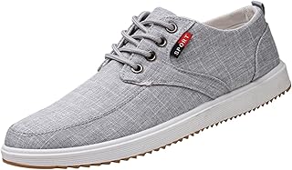 Zapatos de lona para hombre, zapatillas de correr con cordones, zapatillas deportivas antideslizantes, ligeras, con cordones, para caminar, actividades al aire libre, informales, modernas, deportivas