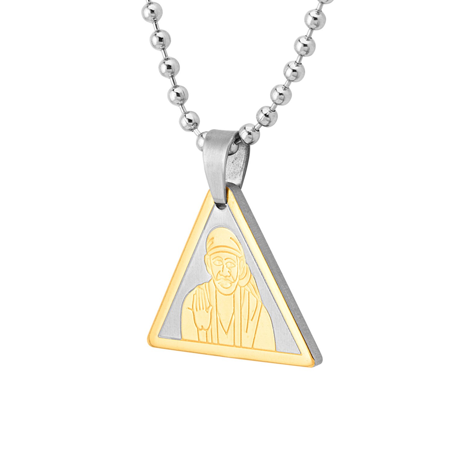 Sai Baba Dual Tone Pendant, Spiritual Gift