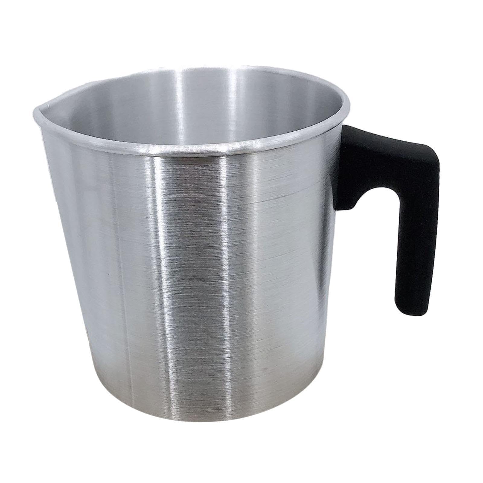PIXZCSA Convenient Spout Candle Melting Pot Wax Melter Pot for Candle Making Needs Making Pouring Ensures Quick Heat Conduction and Easy Cleaning. Durable, Silver, Style C