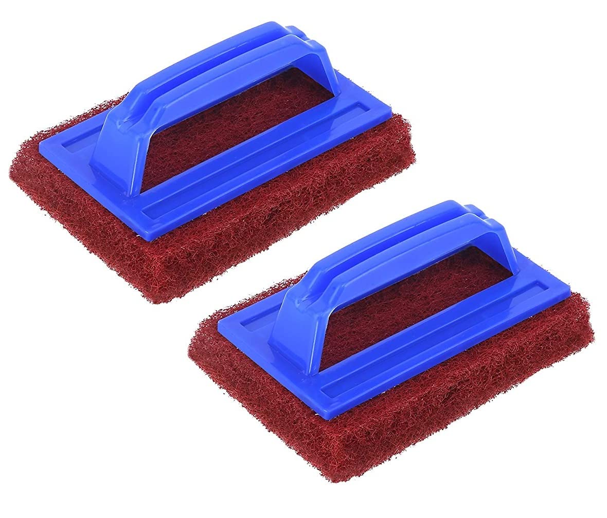 Magic Providers Bathroom | Floor | Tile | Sink Tough Cleaning Brush Pack of 2 | Multipurpose Tile Scrubber Brush with Handle (Multicolor) (B0BFG1PFB8) Amazon Price History, Amazon Price Tracker