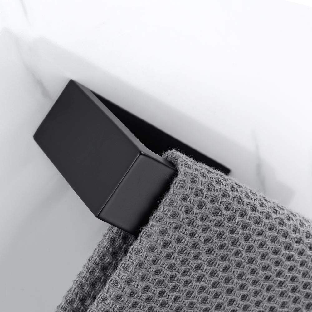 Celbon: Portasciugamani Da Bagno Autoadesivo, Nero, 35 Cm, Senza Forare! Acciaio Inox. - Foto 11