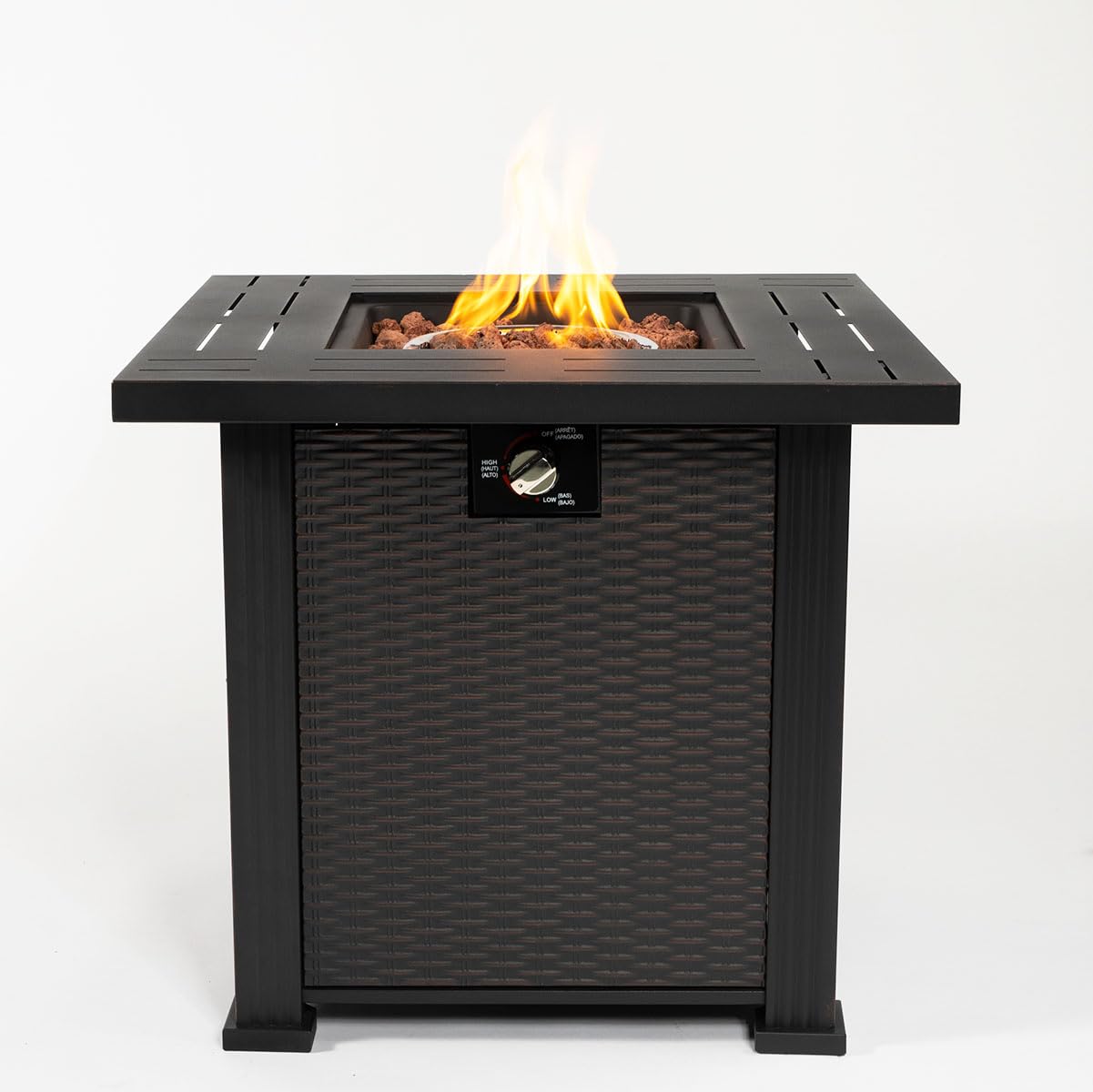 Amazon.com: 28'' Propane Fire Pit Table, 50,000 BTU Fire
