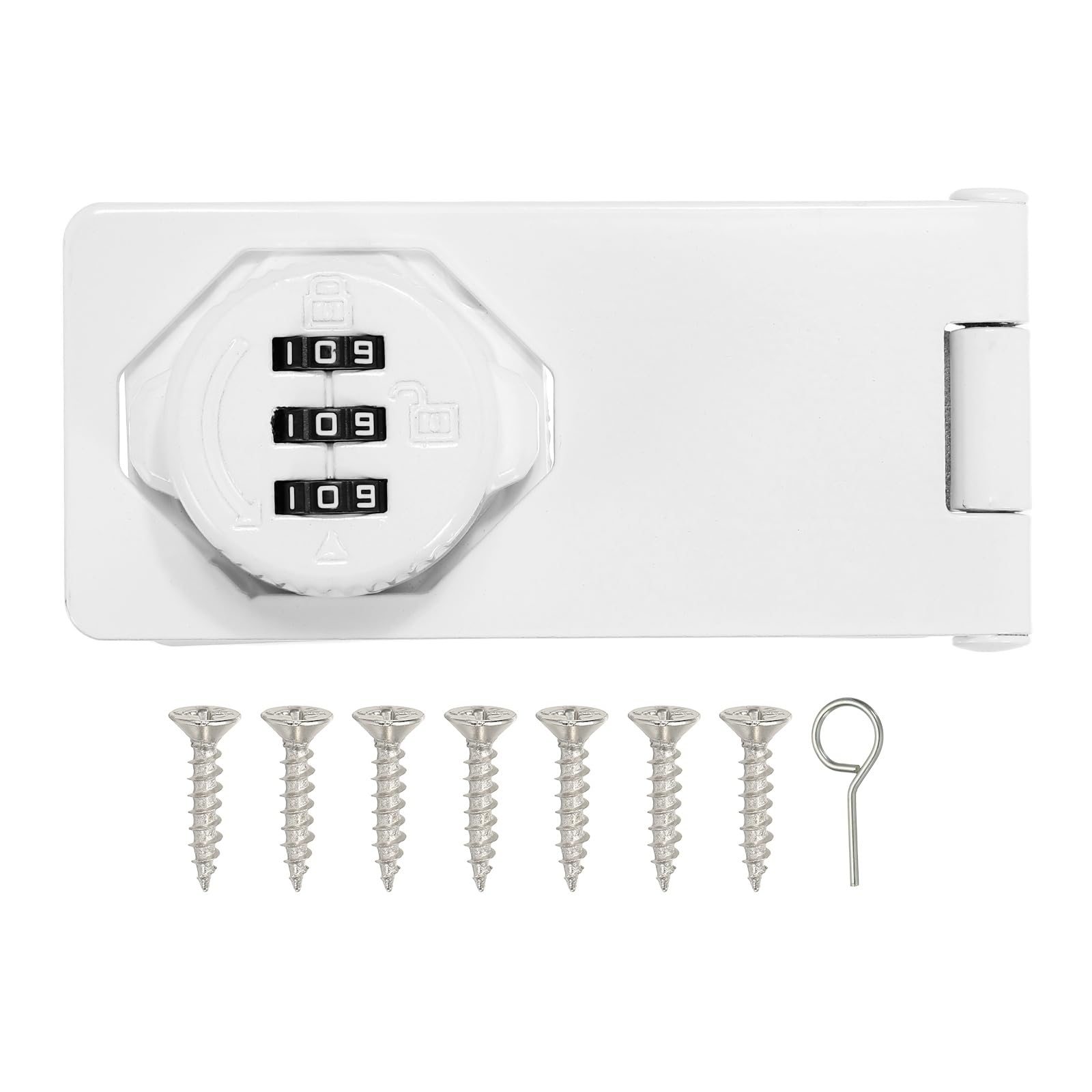 Loquet rotatif à mot de passe PATIKIL blanc 10,2 cm pour porte et placard