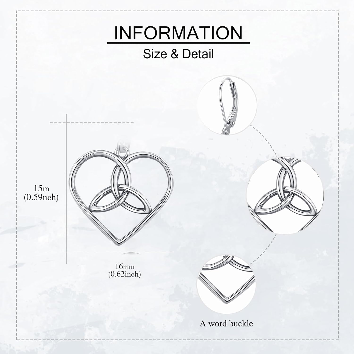 Celtic Knot Earrings 925 Sterling Silver Celtic Trinity Knot Dangle Earrings Irish Jewelry Gifts for Women - Image 4