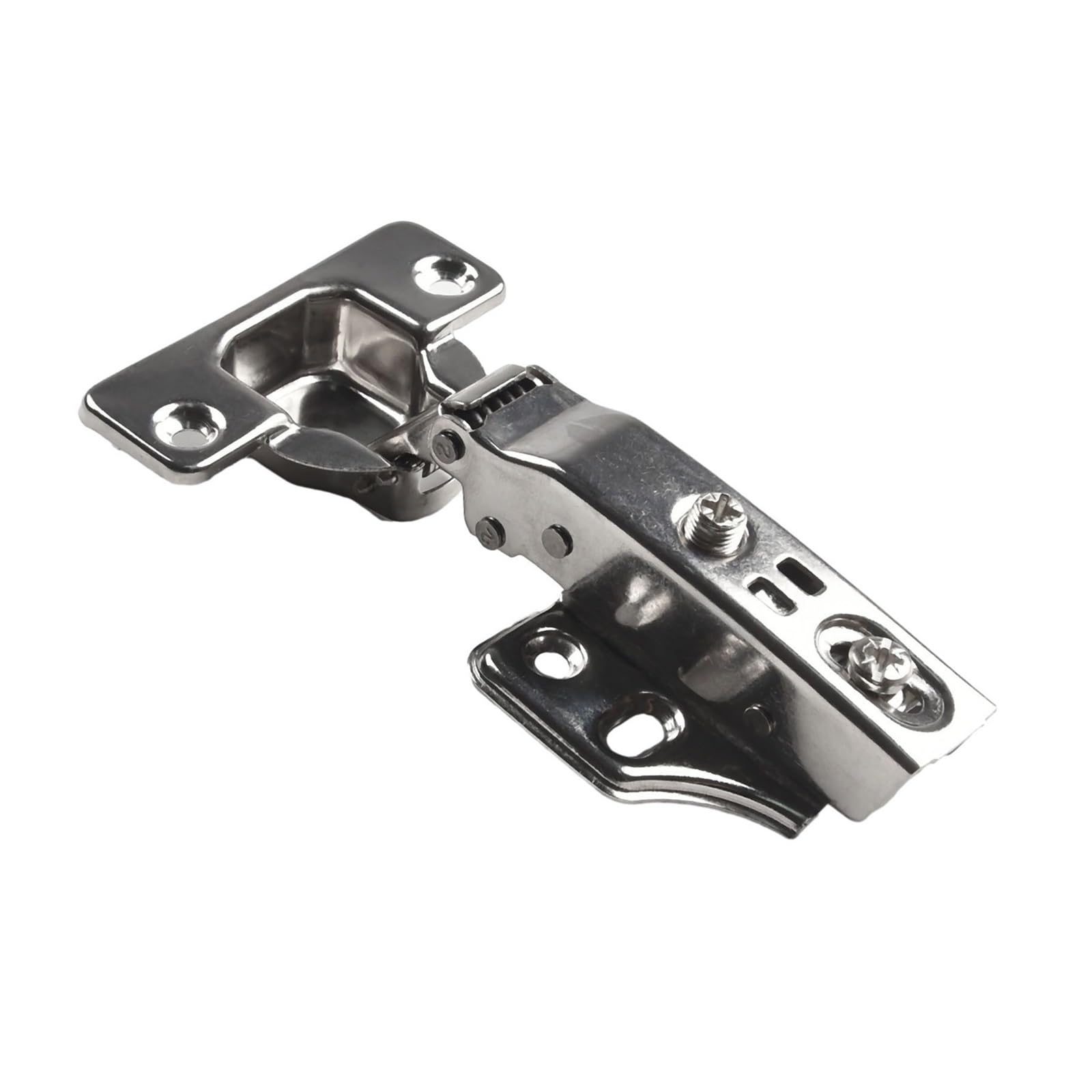 35mm Hinges Stainless Steel Hydraulic Cabinet Door Hinge Damper Buffer Soft Quiet Closing for All Kitchen Cupboard Furniture (Size : 2Medium Bend)