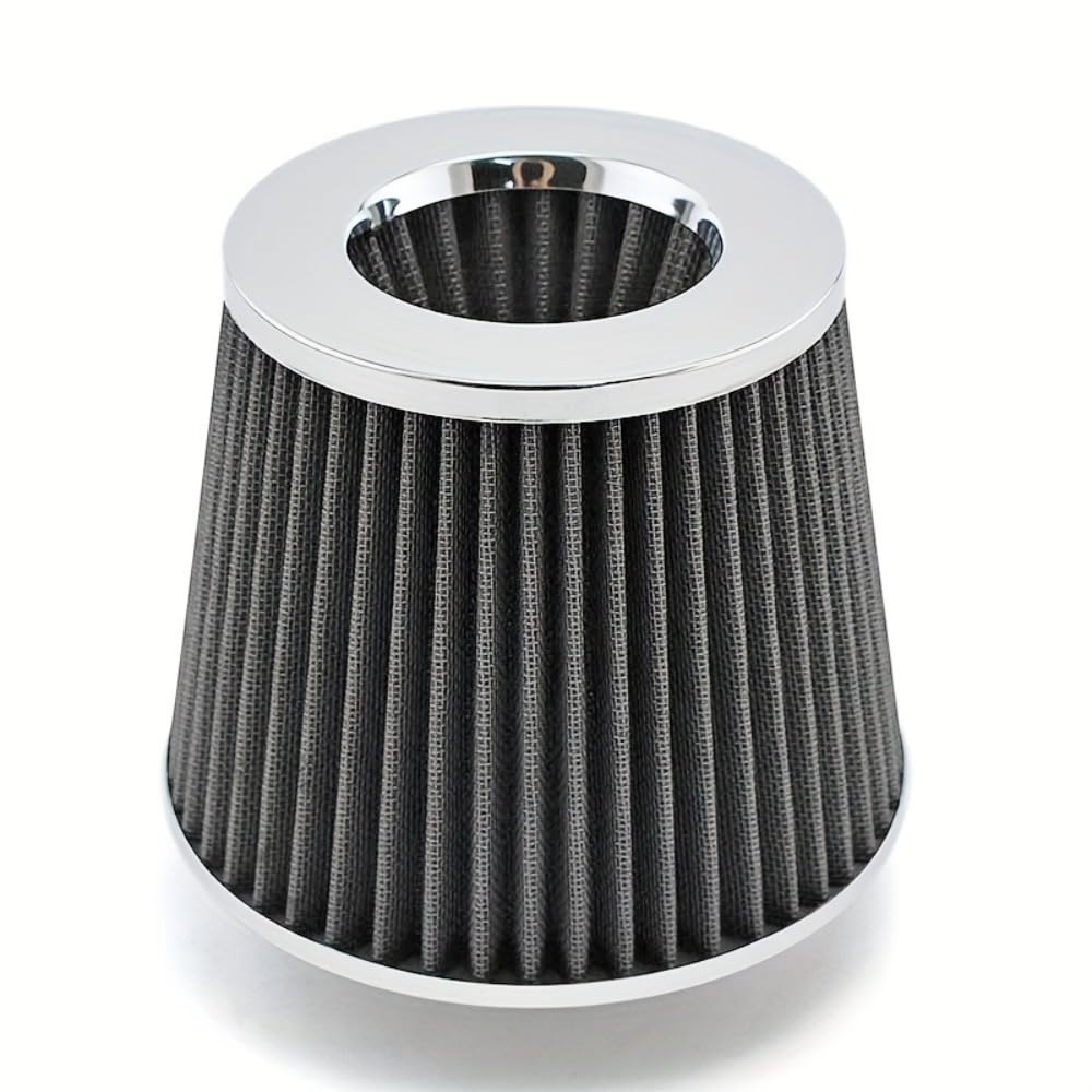 Filtr powietrza o wysokim przepływie, 76 mm, do samochodów wyścigowych, tuningu, zimnej głowicy grzybowej, stożkowy filtr powietrza do samochodów osobowych (niebieski)