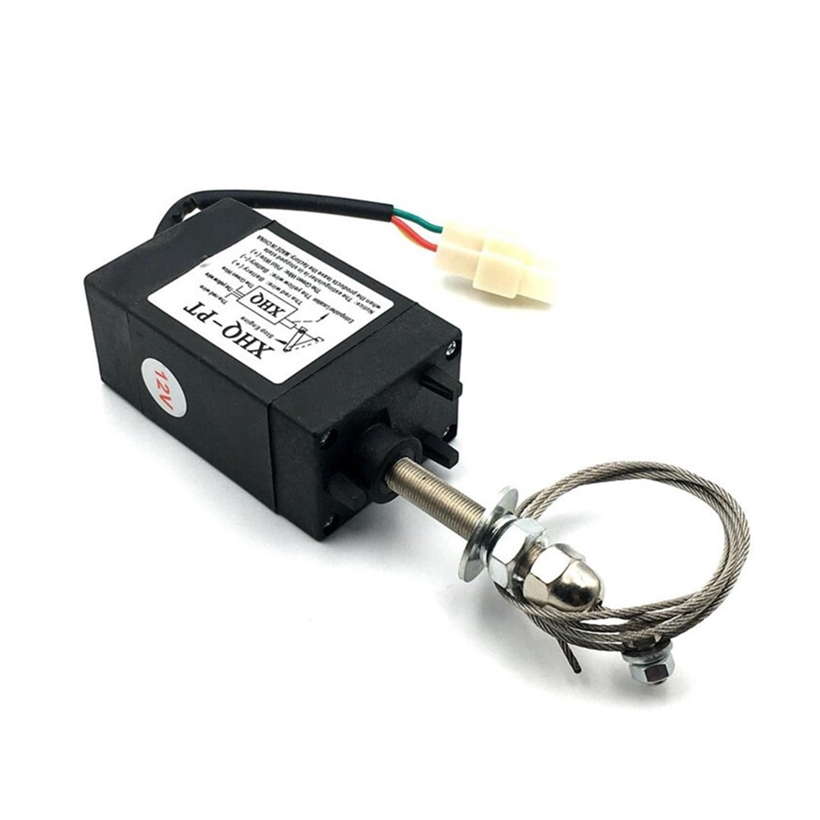 DOMOJT Solenoid Generator Shutdown Solenoid XHQ-PT Diesel Engine Parts Valve Fuel Cut Off Stop Solenoid (Color : XHQ-PT 12V NC)