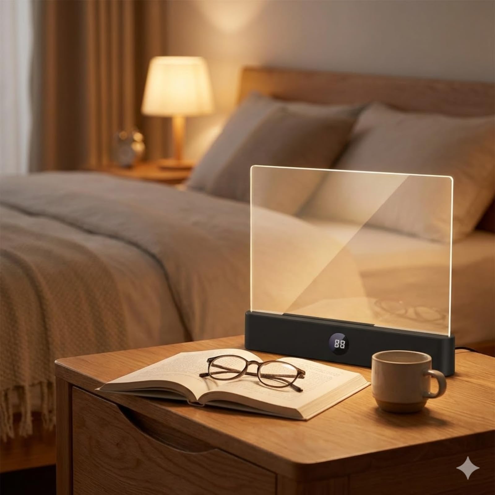 TFixol Timer di rilevamento della luce di lettura piatto Oscuramento continuo 3 temperature di colore Batteria a lunga durata