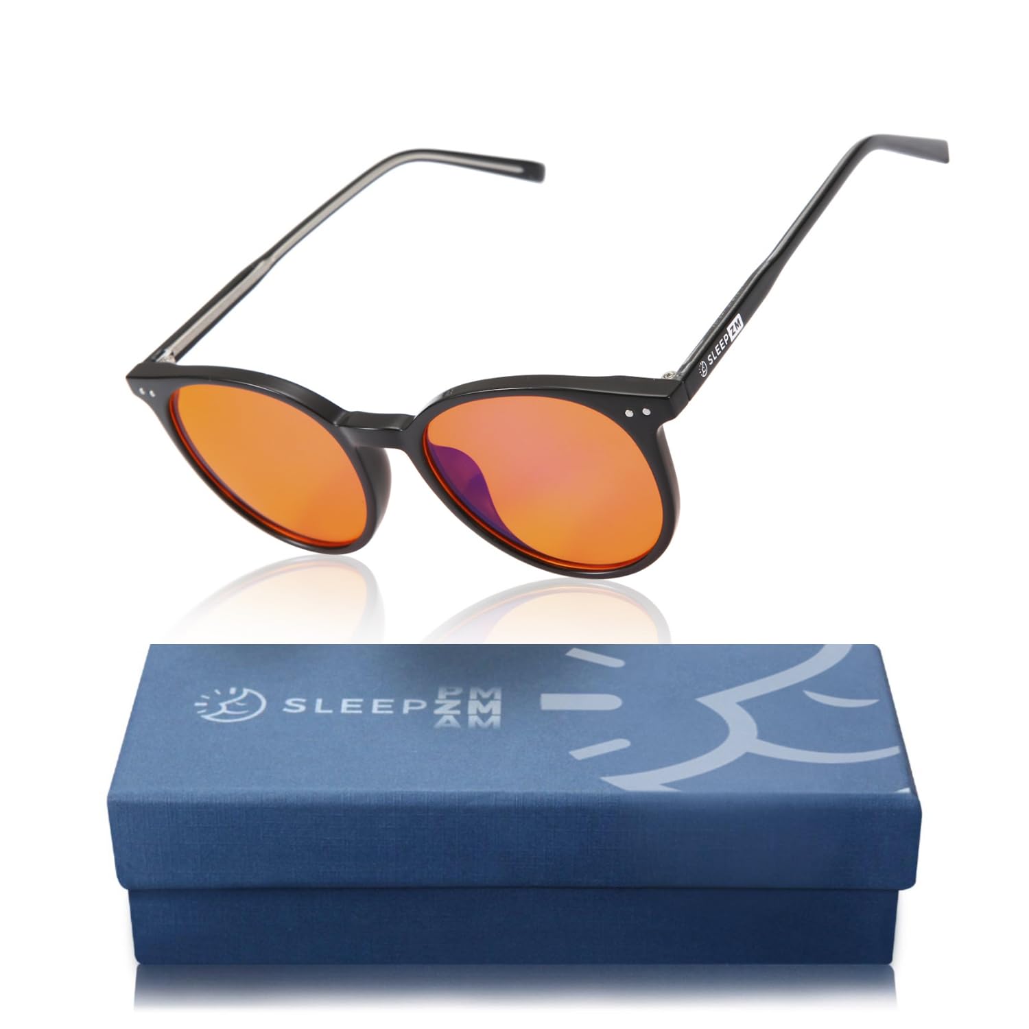 Sleep ZM 100% Blue Light Blocking Glasses - Women + Men - Better Sleep - Anti Eye Strain Protection - Computer Screens Gaming