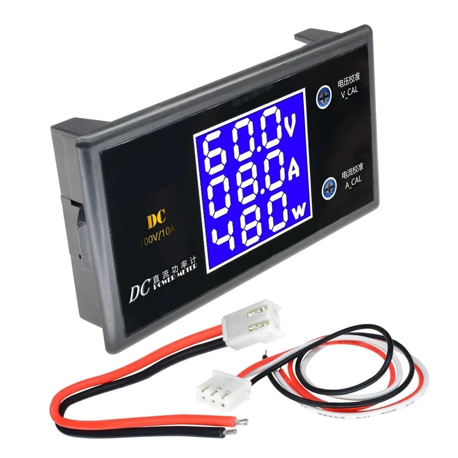 LCD Digital Voltmeter Ammeter Wattmeter Voltage Current Power Meter Volt Detector Tester Monitor DC 0 To 100V 10A 1000W 1Pcs