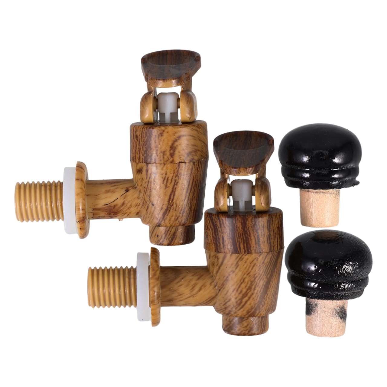 iplusmile Set di 2 rubinetti per fusti di birra in legno, plastica e rubinetti di ricambio per secchio di vino