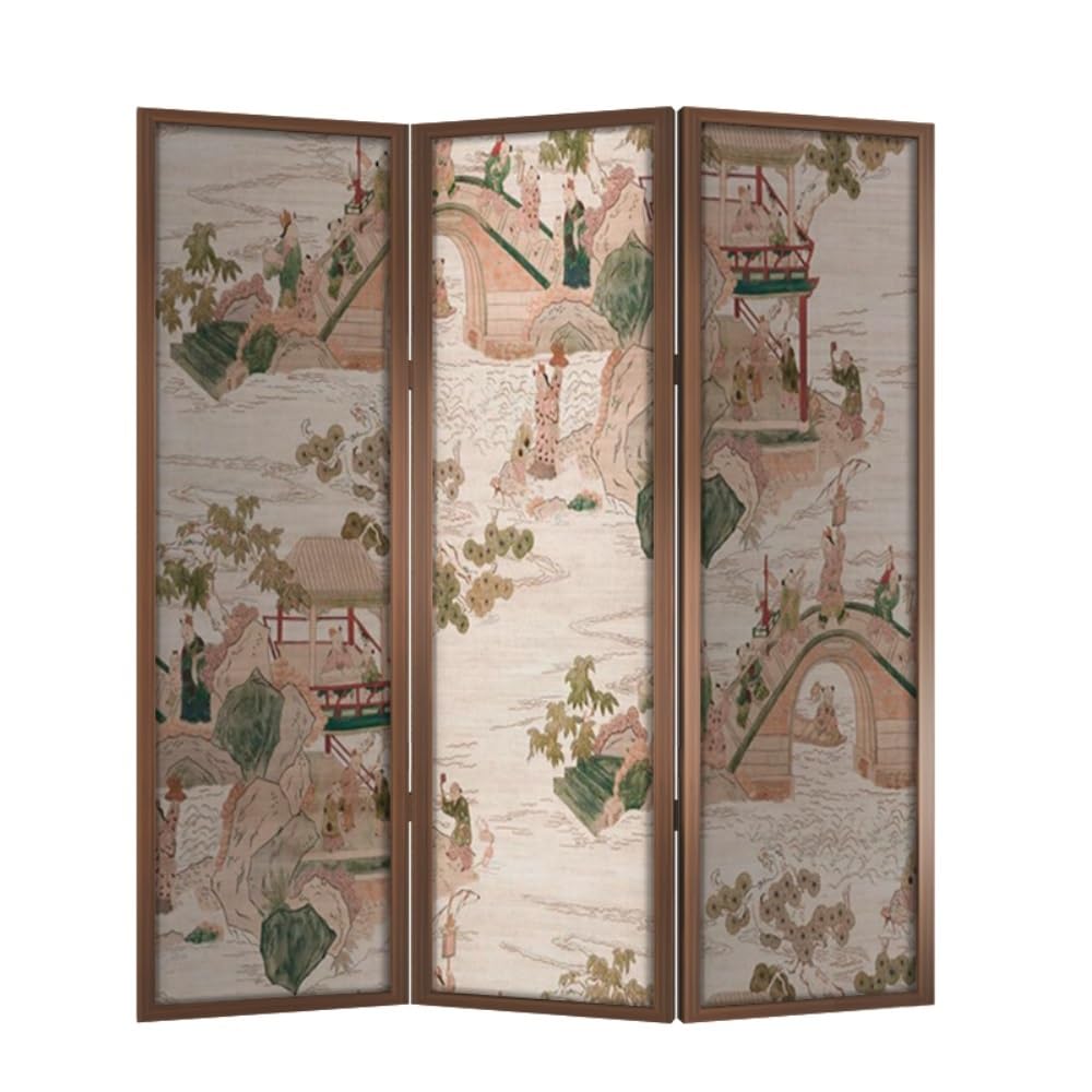 Room Divider Screens Home Retro Porch Entrance Folding Screen Partition Living Room Tea Background Shielding Movable