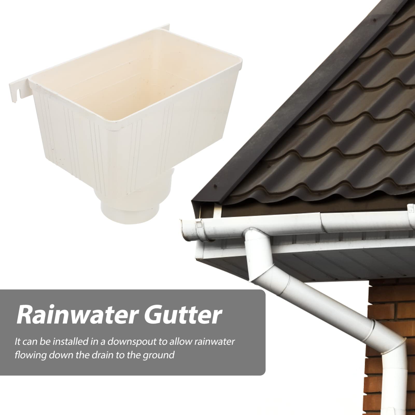 Pvc Gutter Cable Gutter Connector Yardwe Universal PVC Rainwater Gutter Downspout ...