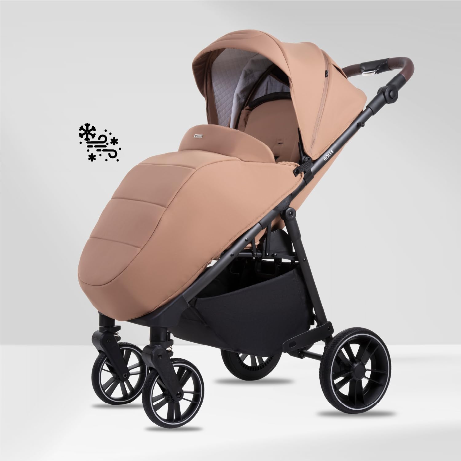 Babylux Poussette de Voyage ROLLE avec Fonction Allongée, Couleur: Latte | Poussette, Petite Et Légère, Poignée Télescopique, Pliage Compact, Sac À Langer, Sac De Voyage Et Autres Accessoires